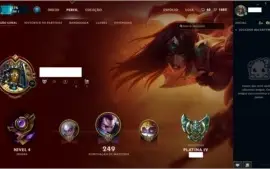 Conta LOL - Platina IV/80 campeões/17 skins/ 4 pgs runa