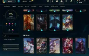 Ouro 4 com 60 Champs e 25 Skins