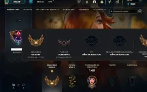 Ouro 4 com 60 Champs e 25 Skins