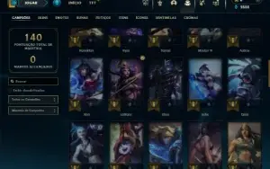 Ouro 4 com 60 Champs e 25 Skins