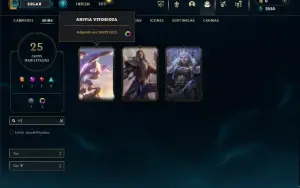 Ouro 4 com 60 Champs e 25 Skins