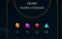 Conta platina 3, 169 skins