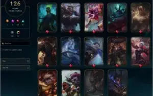 Conta lvl 320 LOL + 105 skins + 3 ultimos passes valorant