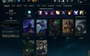 Ouro 1 com 40 Champs e 8 Skins