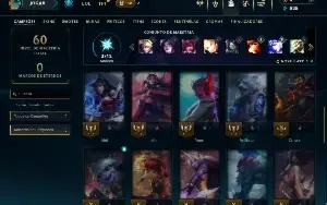 Ouro 1 com 40 Champs e 8 Skins