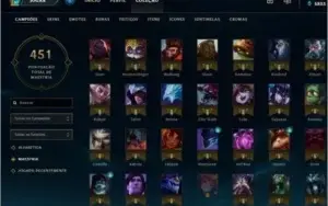 conta de league of legends