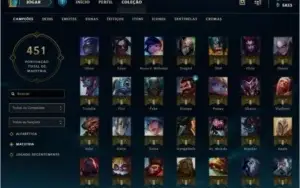 conta de league of legends