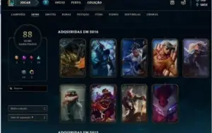 conta de league of legends