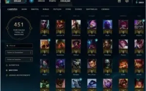 conta de league of legends