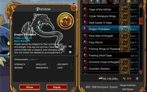 AQW - RARES 2010~2012 - EVILWAR - CALADBOLG BANK PET