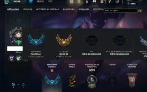 Platina 1 com TODOS os champs e 203 Skins ( MAIN MID )