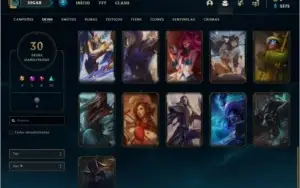 Conta platina 4 BARATA com 30 skins e 78 champs