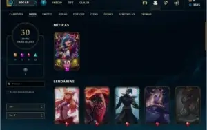 Conta platina 4 BARATA com 30 skins e 78 champs