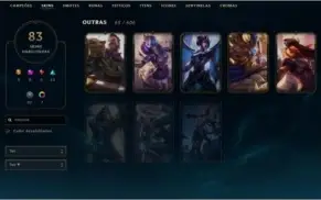 conta diamante 3 / 134 champs / 83 skins / 28k de essência
