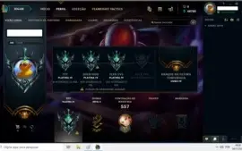 conta lol platina todos os campeões 63 skins