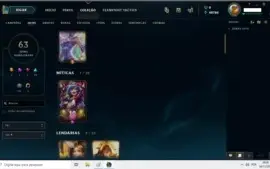 conta lol platina todos os campeões 63 skins