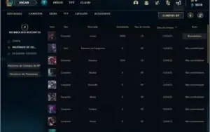 Conta bronze 1 BARATA com 1 skin e 22 champs