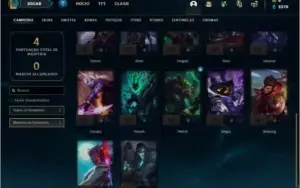 Conta bronze 1 BARATA com 1 skin e 22 champs
