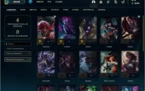 Conta bronze 1 BARATA com 1 skin e 22 champs