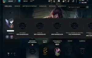 Unranked com 150 Champs e 264 Skins + 1700 RP