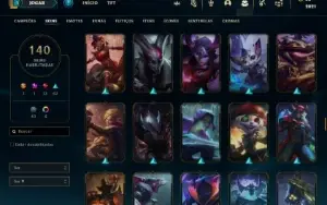 Promoção Conta Lol Lvl 587 Unranked Com 140 Skins Main Zed