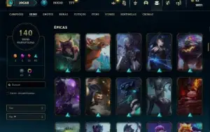 Promoção Conta Lol Lvl 587 Unranked Com 140 Skins Main Zed