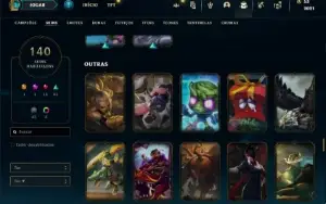 Promoção Conta Lol Lvl 587 Unranked Com 140 Skins Main Zed