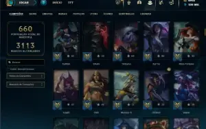 Bronze 3 com TODOS os champs 413 Skins + 7000 RP