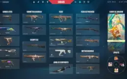conta de valorant com algumas skins
