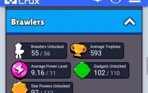 55/56 Brawlers | 47 Skins | 34K troféus
