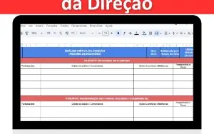Planilha Análise Crítica Da Direção (Resumo De Reuniões)
