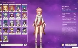 CONTA GENSHIN IMPACT COM RAIDEN YAE MIKO CHILDE + TRÊS T5