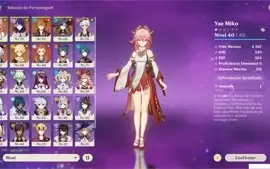 CONTA GENSHIN IMPACT COM RAIDEN YAE MIKO CHILDE + TRÊS T5