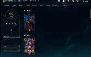 Conta Diamante 3 Flex com 120 Champs e 50 Skins