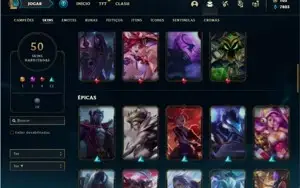 Conta Diamante 3 Flex com 120 Champs e 50 Skins
