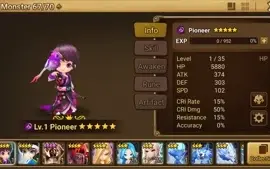 Reroll Summoners War lvl10 com Pioneer Dark - Woonsa