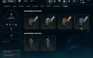 Unranked com 35 Champs e 18 Skins ( ex platina )