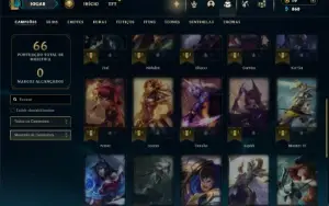Unranked com 35 Champs e 18 Skins ( ex platina )