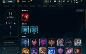 Unranked com 35 Champs e 18 Skins ( ex platina )