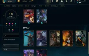 Unranked com 35 Champs e 18 Skins ( ex platina )
