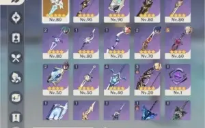 Ar 55. Ganyu c1, keqing, Jean mona, Noelle e Xiangling c6