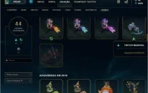 Conta LoL 2012 (Várias skins raras e croma esmeralda)
