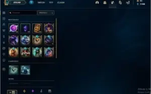 ACC LOL/ PLAT 3/ 200 SKINS(9 MÍTICAS)/10 GEMAS/ALL CHAMPS