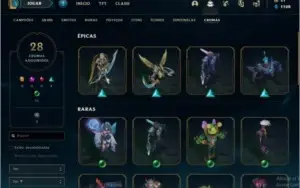 ACC LOL/ PLAT 3/ 200 SKINS(9 MÍTICAS)/10 GEMAS/ALL CHAMPS