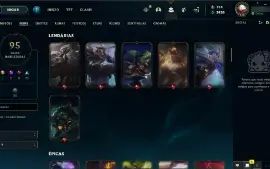 conta de lol com 95 skins
