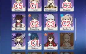 Genshin Impact - conta com 6 personagens 5 estrelas - AR 54