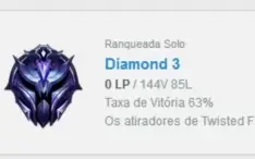 CONTA LOL DIAMANTE lll