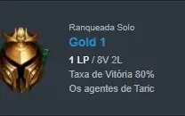 Conta GOLD1 WIN RATE BRUTO SMURF MMR PLAT
