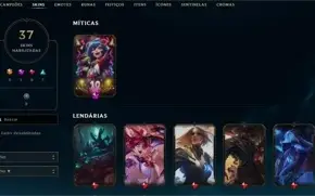 Conta com 71 CHAMPS, 37 SKINS - LVL 114 [FULL ACESSO]