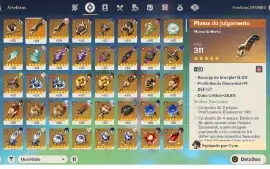Conta Genshin Impact AR 56 Yelan e Cyno com arma assinatura